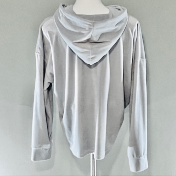 Women’s DKNY Sport soft velour hoodie in Ice Blue, size L - Picture 2 of 9